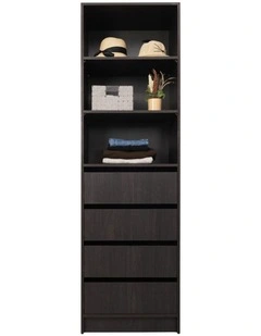 Malmo Classic 4 Drawer 3 Shelf Walk In Wardrobe Nordic Ash