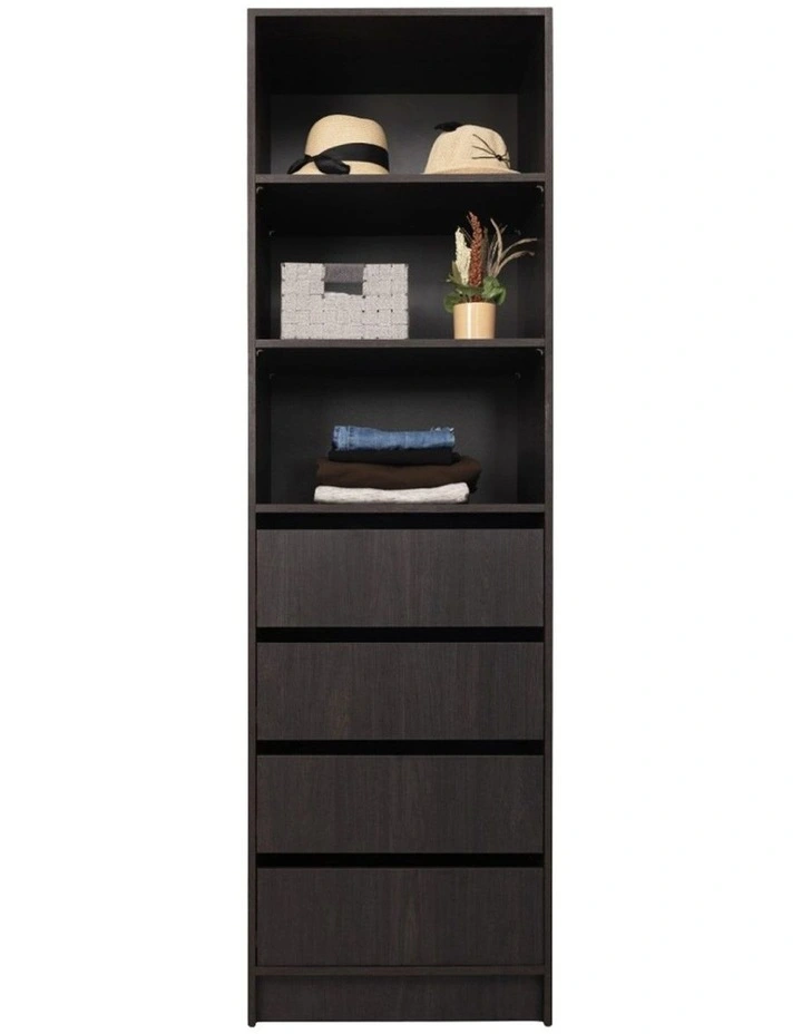 Malmo Classic 4 Drawer 3 Shelf Walk In Wardrobe Nordic Ash image 1