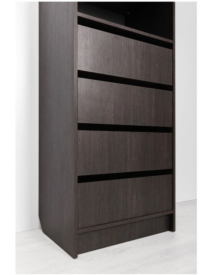 Malmo Classic 4 Drawer 3 Shelf Walk In Wardrobe Nordic Ash image 2