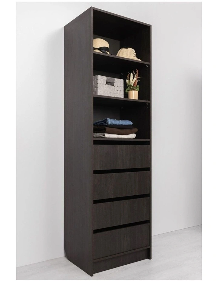 Malmo Classic 4 Drawer 3 Shelf Walk In Wardrobe Nordic Ash image 3