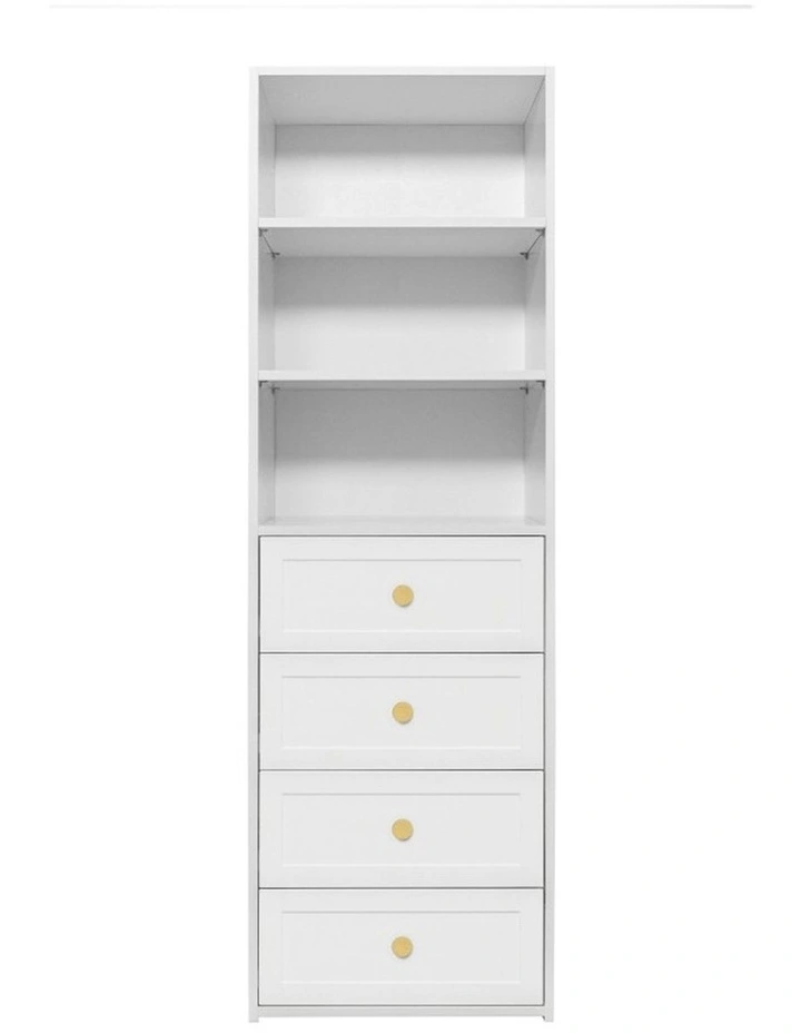 Geneva Built In Wardrobe Hampton Panel Brass Round Handle image 1