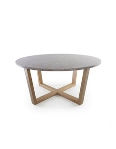 Lyra Decorative Furniture Coffee Table Rose Marble 85x85x40cm
