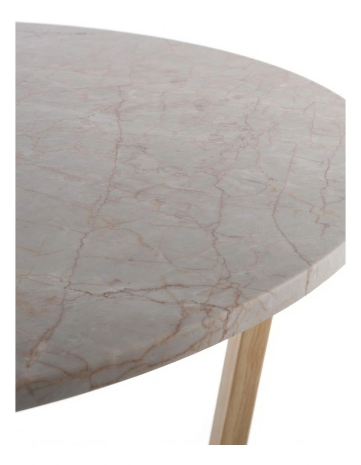 Lyra Decorative Furniture Coffee Table Rose Marble 85x85x40cm image 4
