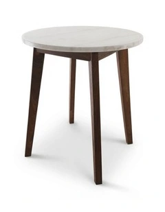 Nero Decorative Furniture Walnut Side Table White Marble 60x50x50cm