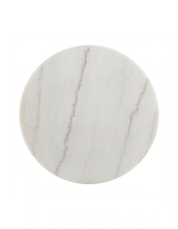 Nero Decorative Furniture Walnut Side Table White Marble 60x50x50cm image 7
