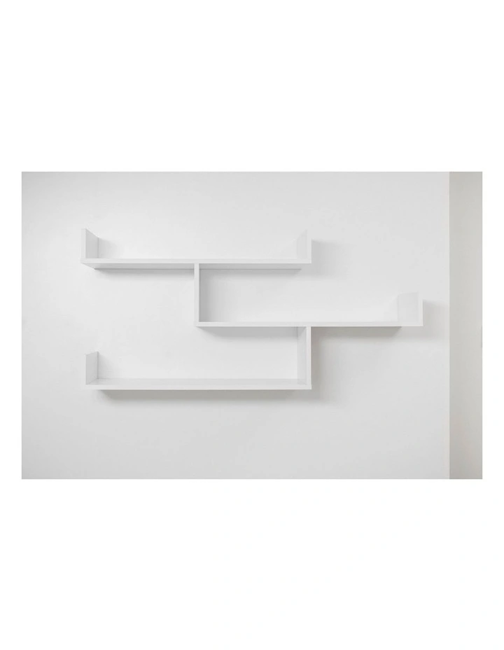Zurich Multi Level Decorative Display Shelf Kit White image 3