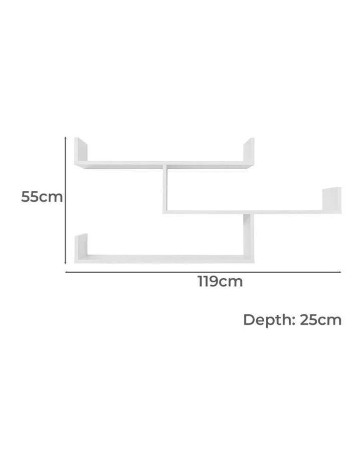 Zurich Multi Level Decorative Display Shelf Kit White image 4