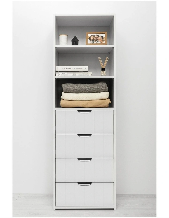 Geneva Built In Wardrobe Vj Panel Black Pull Handle image 2
