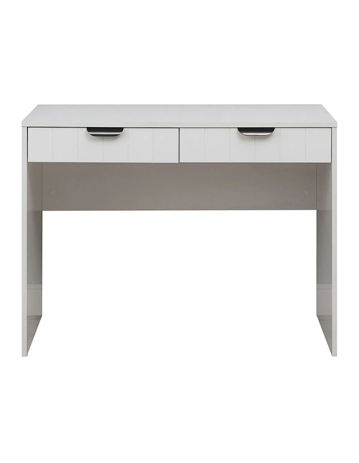 Odessa White Vj Panel Front Desk Black Pull Handle image 1