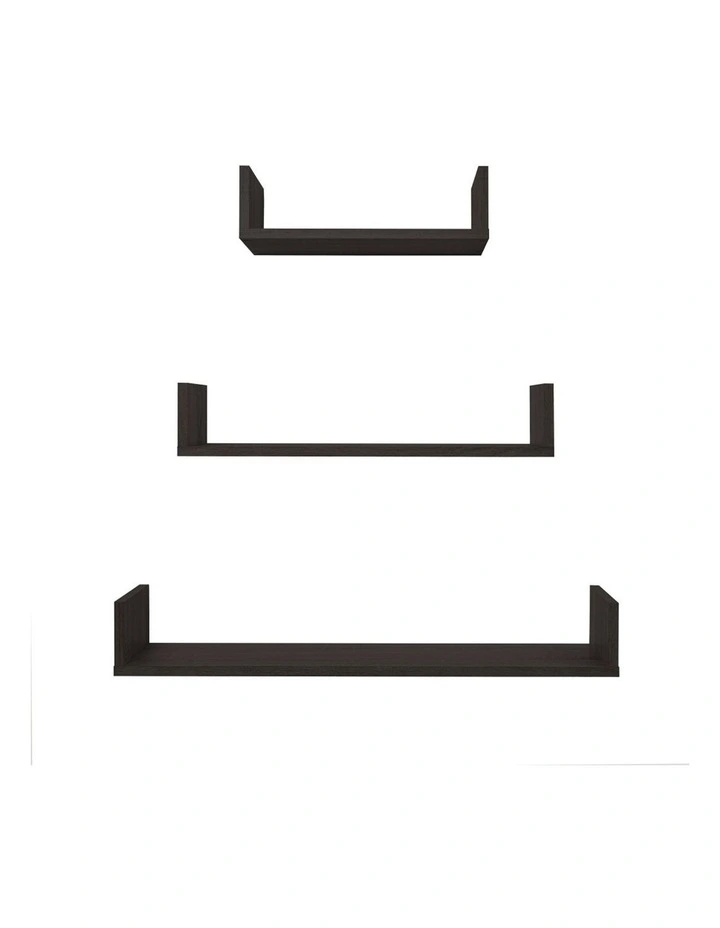 3pc Oslo Three Piece Shelf Set Nordic Ash 40-60-80x25cm image 1