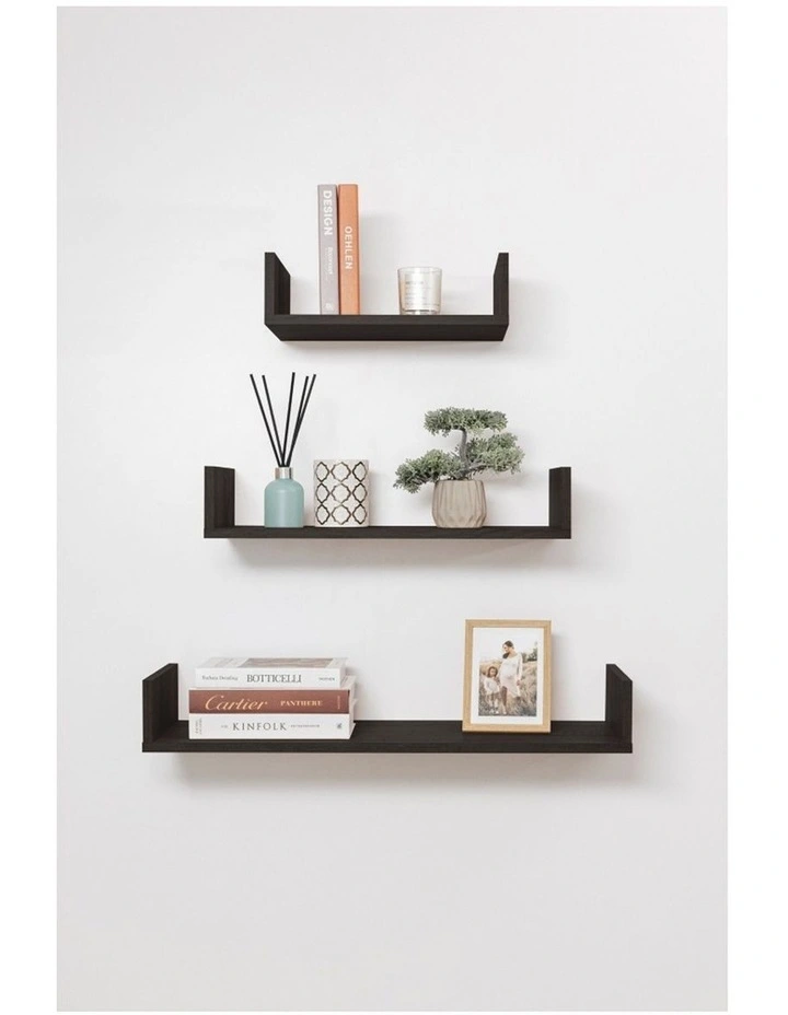 3pc Oslo Three Piece Shelf Set Nordic Ash 40-60-80x25cm image 2