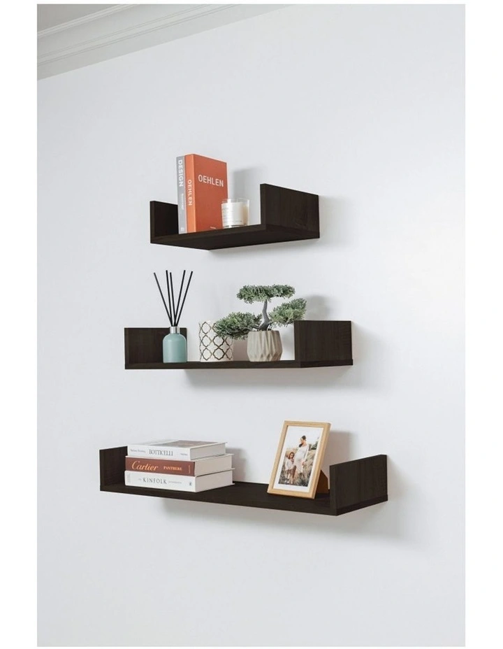 3pc Oslo Three Piece Shelf Set Nordic Ash 40-60-80x25cm image 3