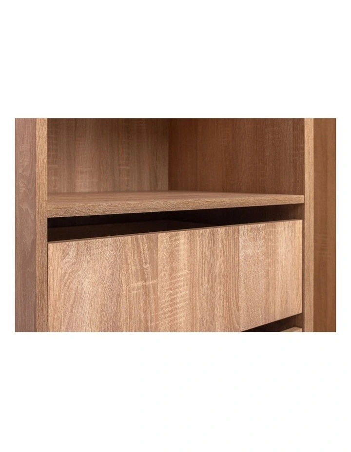 Malmo Classic 4 Drawer 3 Shelf Walk In Wardrobe Natural Oak image 4