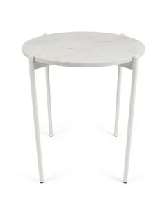Solis Decorative Furniture Side Table White/White Marble 60x50x50cm