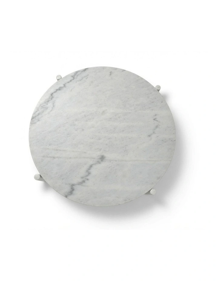 Solis Decorative Furniture Side Table White/White Marble 60x50x50cm image 5
