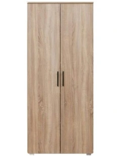 Stockholm Slim Natural Oak Storage Cupboard Square Black