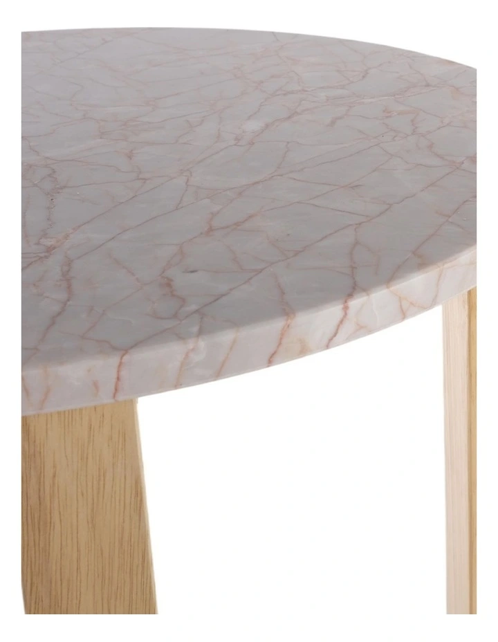 Lyra Decorative Furniture Side Table Rose Marble 60x50x50cm image 4