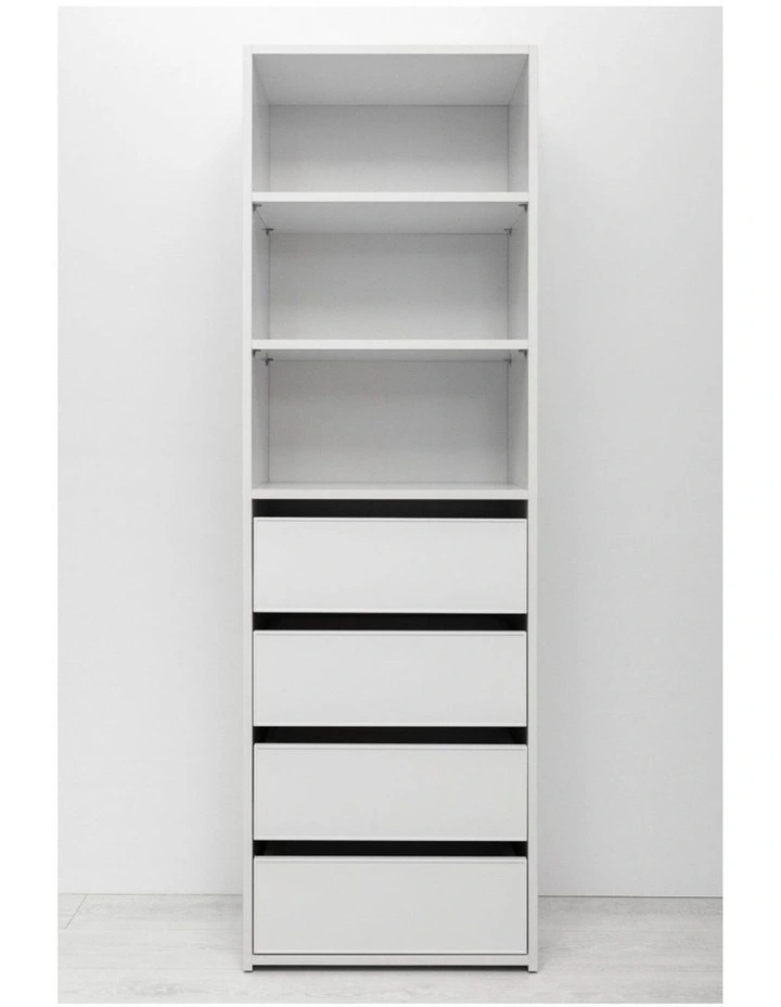 Geneva Built In Wardrobe Slim Shaker Panel White image 2
