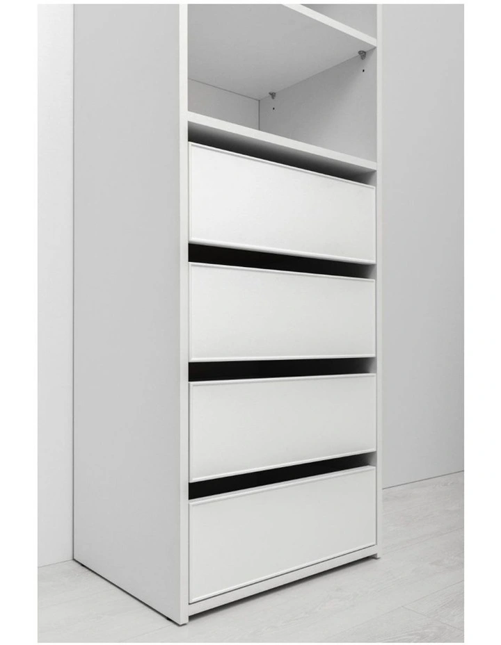 Geneva Built In Wardrobe Slim Shaker Panel White image 3