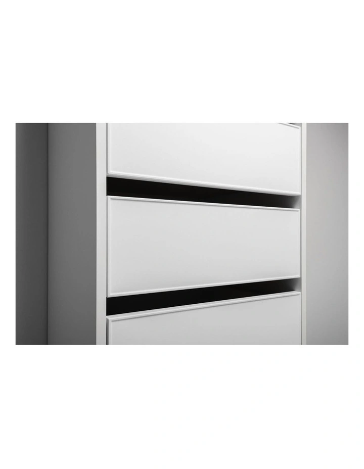 Geneva Built In Wardrobe Slim Shaker Panel White image 4