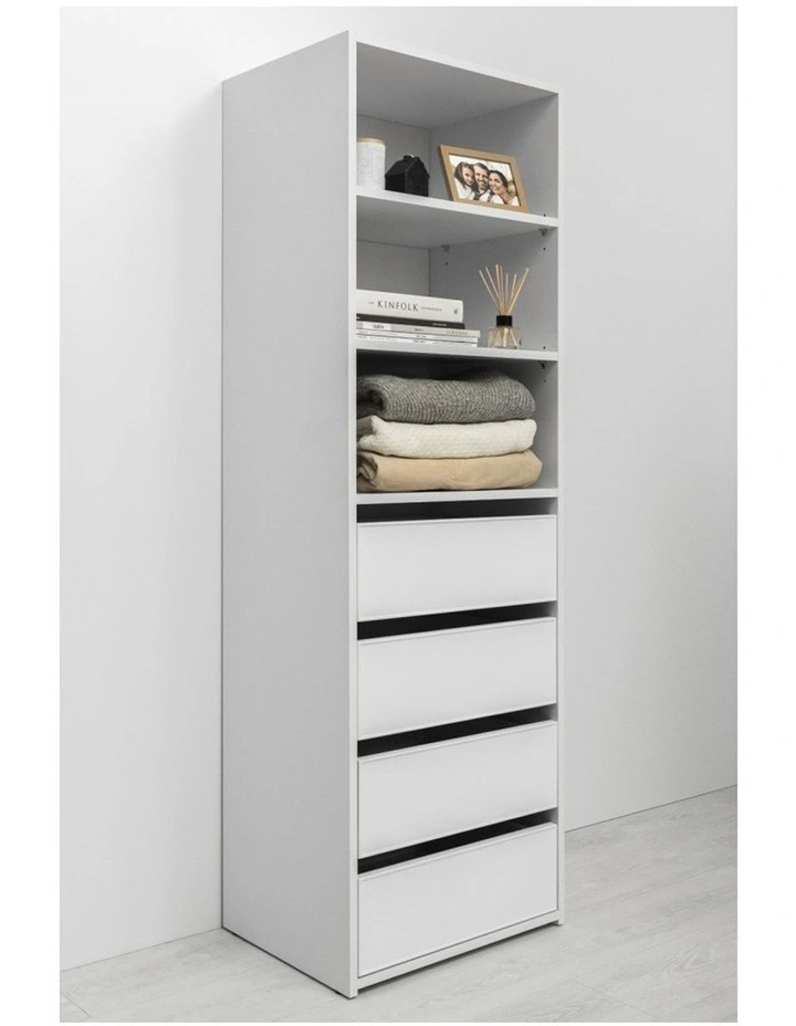 Geneva Built In Wardrobe Slim Shaker Panel White image 6
