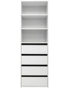 Malmo Slim Shaker Furniture Walk In Wardrobe White