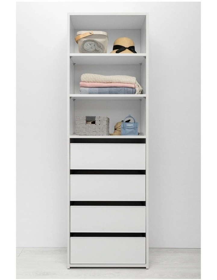 Malmo Slim Shaker Furniture Walk In Wardrobe White image 2