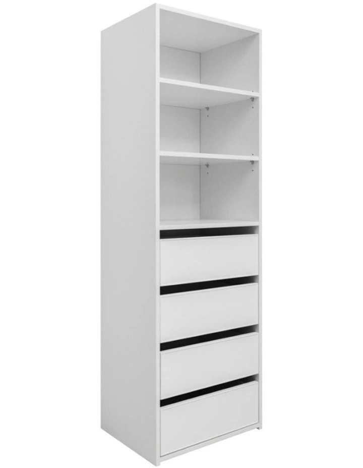 Malmo Slim Shaker Furniture Walk In Wardrobe White image 3