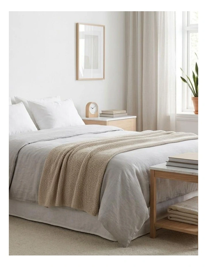 Nova Decorative Furniture Bedside Table Natural Oak/White Marble 60x50x50cm image 4