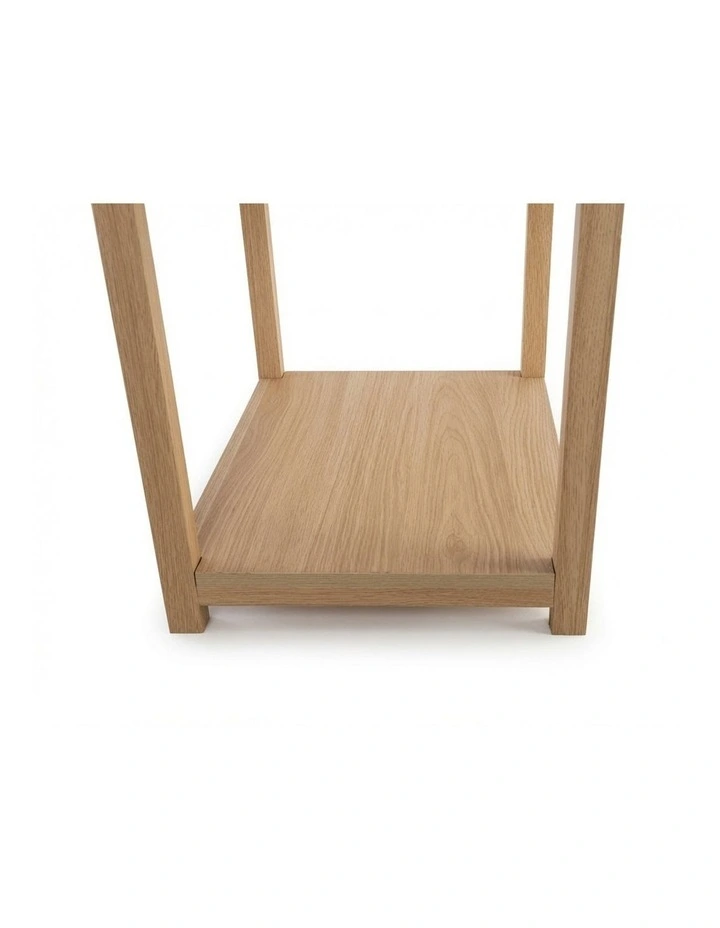 Nova Decorative Furniture Bedside Table Natural Oak/White Marble 60x50x50cm image 7
