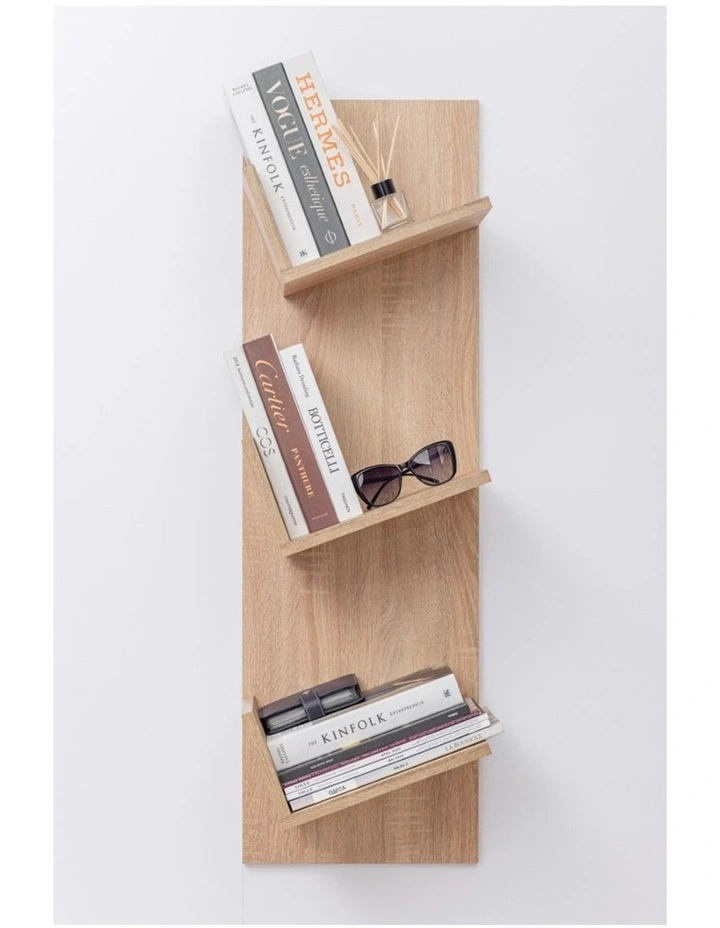 London Decorative Display Shelf Oak 160.8x65.2x25cm image 2