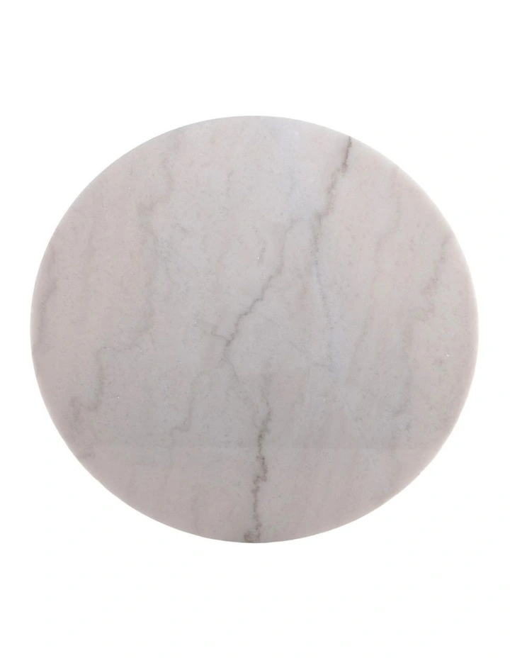 Vero Decorative Furniture Side Table Natural Oak/White Marble 60x50x50cm image 5