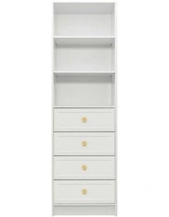Malmo White Hamptons Walk In Wardrobe Brass Round Handle