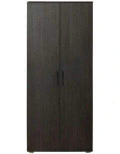 Stockholm Nordic Ash Storage Cupboard Square Black Handle