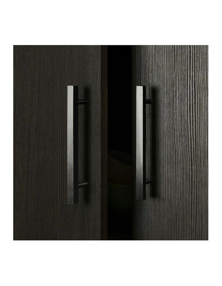 Stockholm Nordic Ash Storage Cupboard Square Black Handle image 2
