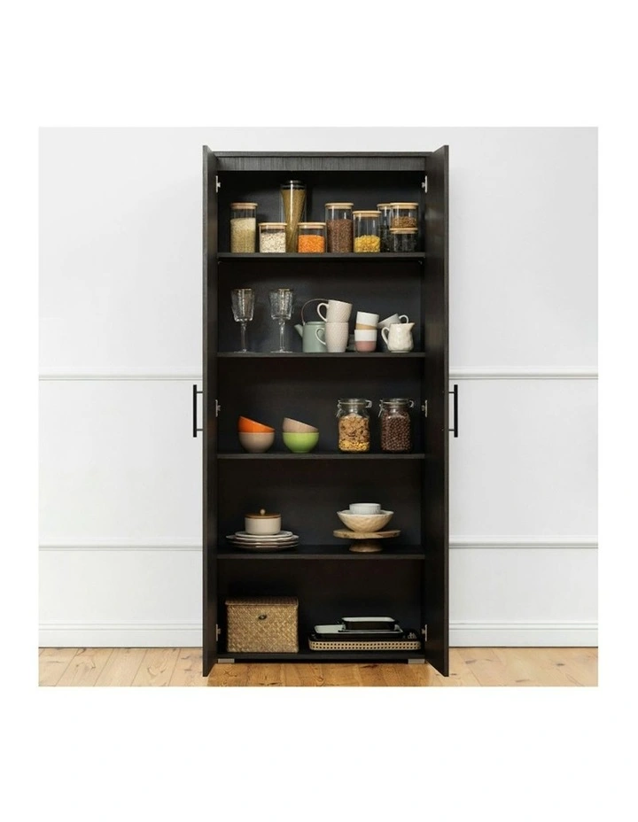Stockholm Nordic Ash Storage Cupboard Square Black Handle image 4