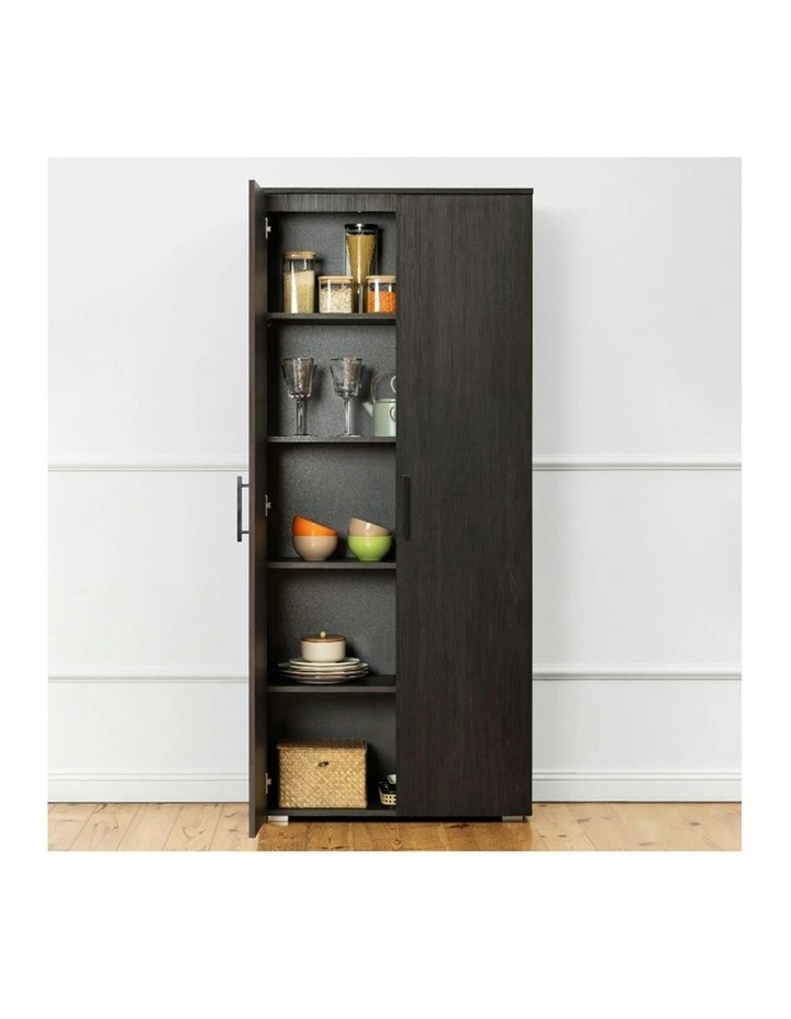 Stockholm Nordic Ash Storage Cupboard Square Black Handle image 5