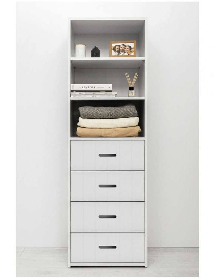 Geneva Built In Wardrobe Vj Panel Black Oval Handle image 2