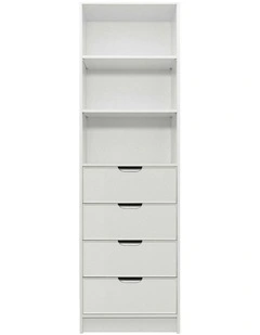 Malmo Slim Panel Walk In Wardrobe in White