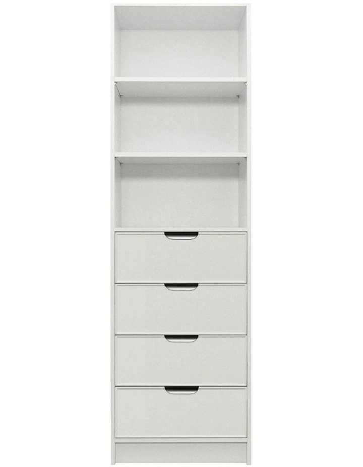 Malmo Slim Panel Walk In Wardrobe in White image 1