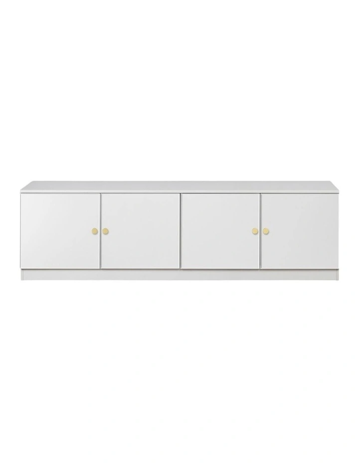 Bucharest Slim Panel Tv Unit in White image 1