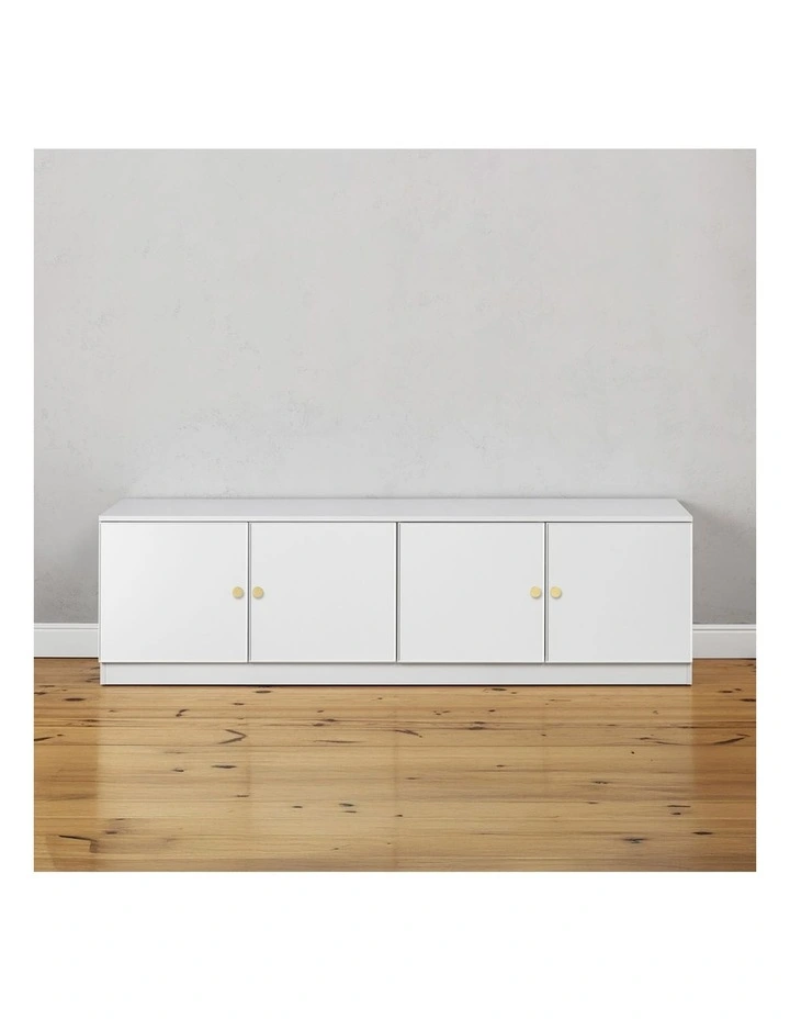 Bucharest Slim Panel Tv Unit in White image 3
