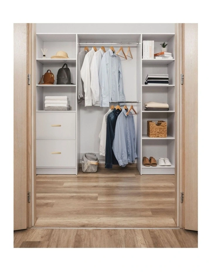 Basel Walk In Wardrobe Kit in White image 2