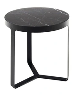 Lume Decorative Furniture Side Table Black/Black Marble 60x50x50cm
