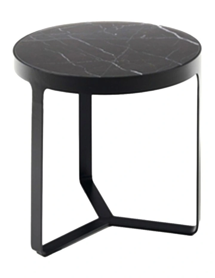 Lume Decorative Furniture Side Table Black/Black Marble 60x50x50cm image 1
