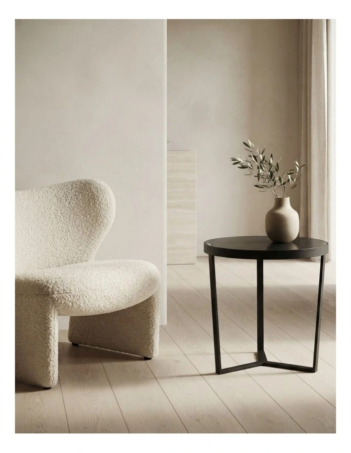 Lume Decorative Furniture Side Table Black/Black Marble 60x50x50cm image 2