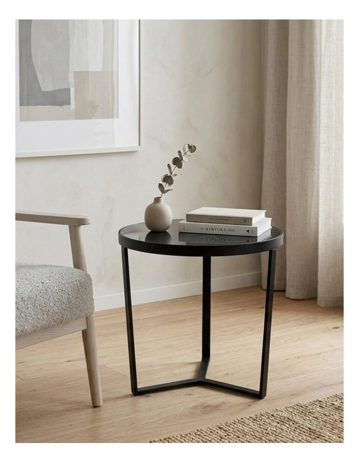 Lume Decorative Furniture Side Table Black/Black Marble 60x50x50cm image 3