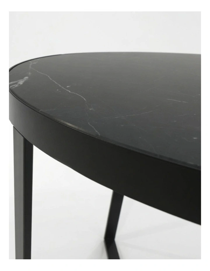 Lume Decorative Furniture Side Table Black/Black Marble 60x50x50cm image 5