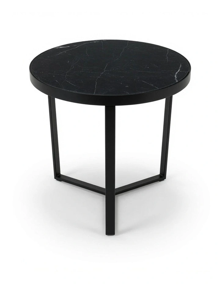Lume Decorative Furniture Side Table Black/Black Marble 60x50x50cm image 7