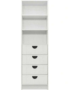 Malmo Vj Panel Walk in Wardrobe in White